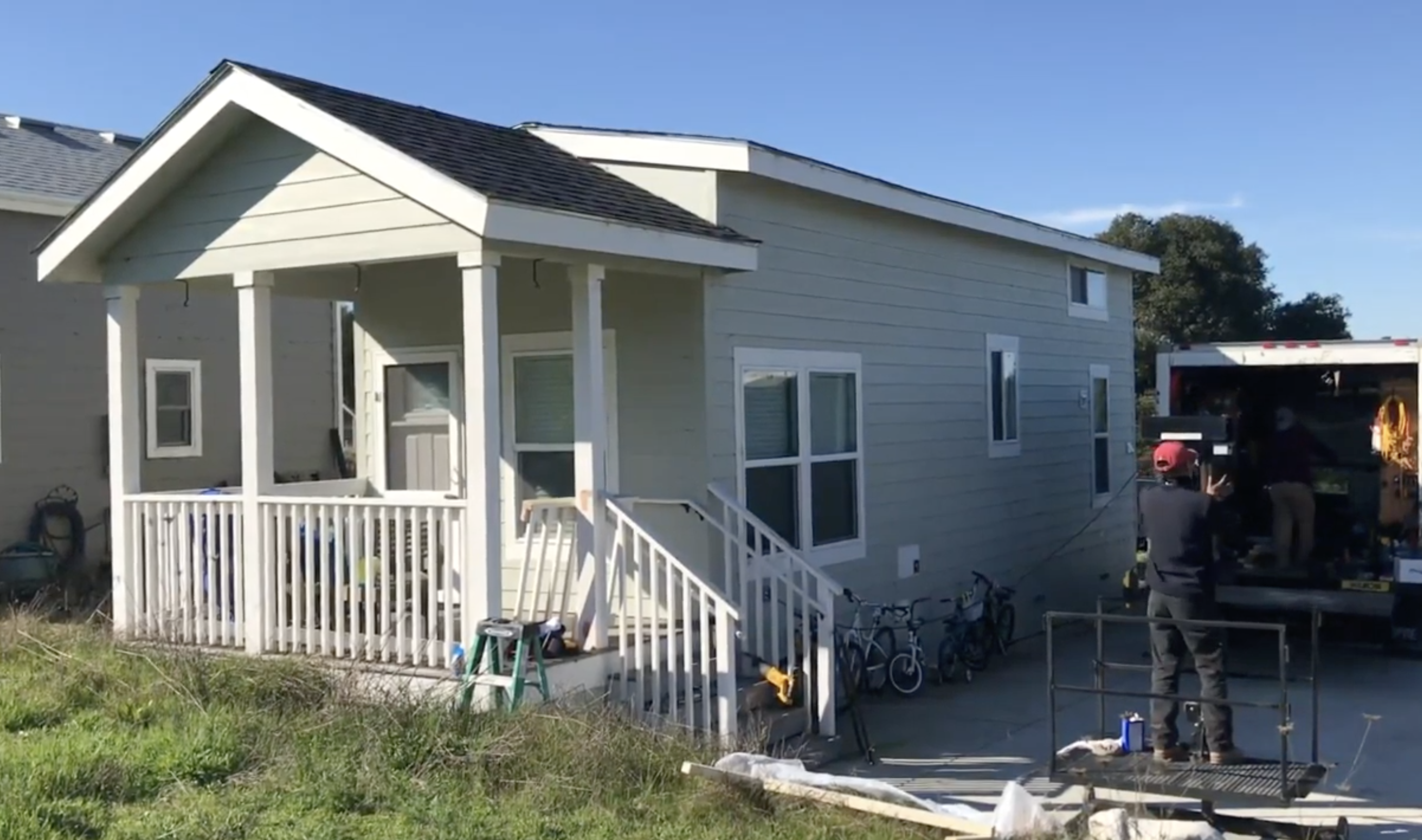 wheelchair ramp is installed on manufactured home, sonoma county